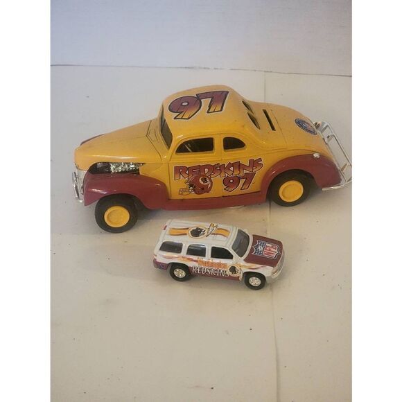 Vtg Set Of 2 '40 Ford ERTL Cruzin Series & GMC Washington Redskins Diecast Cars - Picture 6 of 8